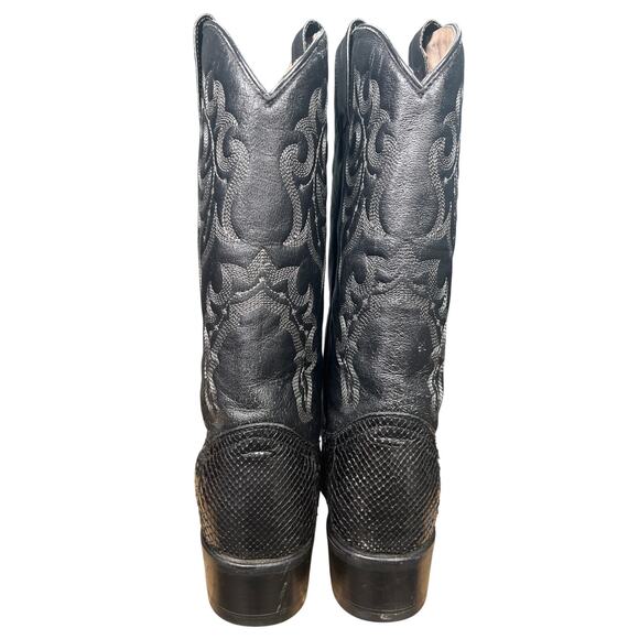Circle G by Corral Men\'s Black Python Snakeskin Cowboy Boots Size 7.5 D main image 6
